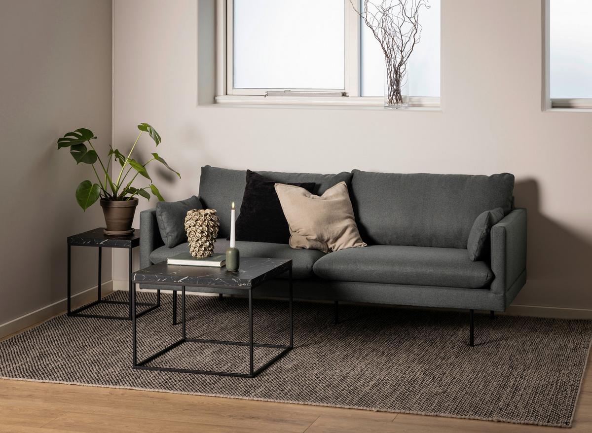 Konferenční stolek BAROSSA 60x60cm - černá, Design, kov/kompozitní dřevo (60/60/45cm) - Livetastic