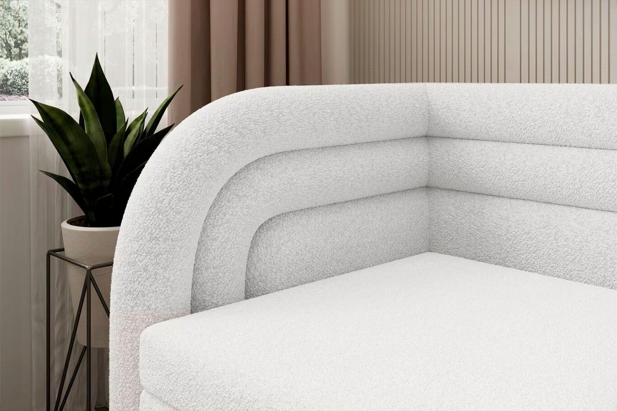 Récamiere Fabillo Links Weiß, B: 86 Cm - Schwarz/Weiß, Design, Textil (86/80/223cm) - P & B