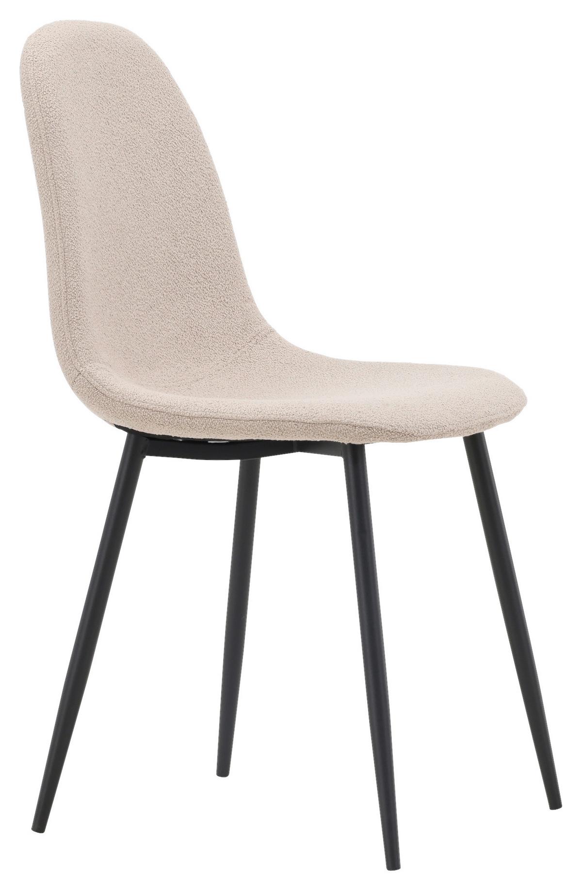Stuhl-Set Polar - Beige/Schwarz, Design, Textil/Metall (45/90/52cm) - Livetastic