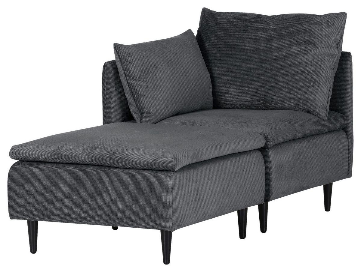 Sofaelement Fynn, Anthrazit B: 83 cm - Anthrazit/Schwarz, KONVENTIONELL, Textil (83/72/83cm) - MID.YOU
