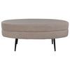 Hockerbank Otto - Beige/Schwarz, Design, Textil/Metall (100/41/40cm) - Livetastic