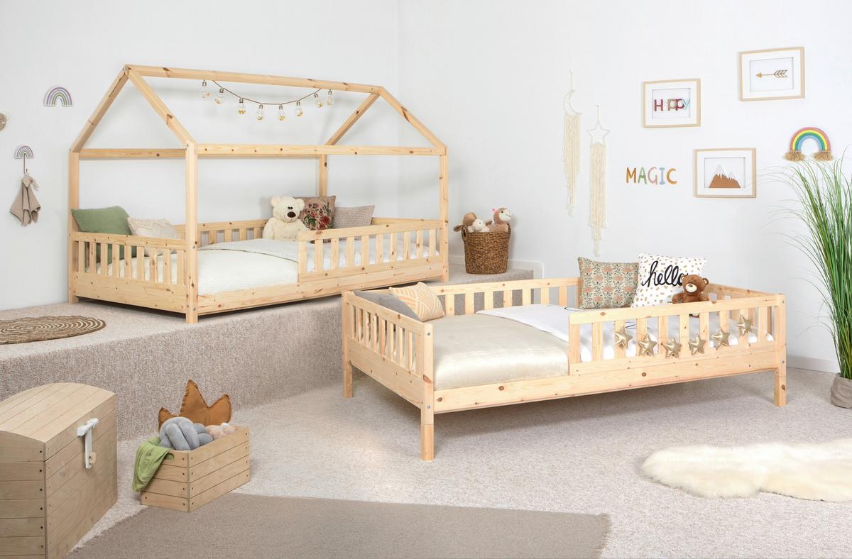 Hausbett 100/200 Cm In Naurfarben - Naturfarben, MODERN, Holz (100/200cm) - MID.YOU