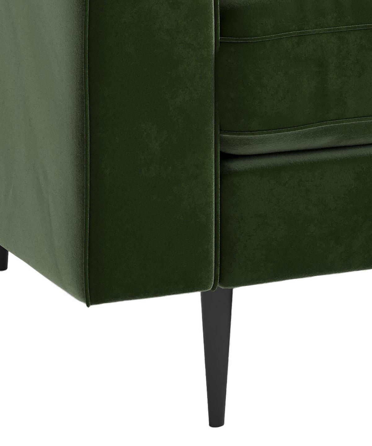 Ecksofa Scott - Edelstahlfarben/Olivgrün, Design, Textil (205/259cm) - Livetastic