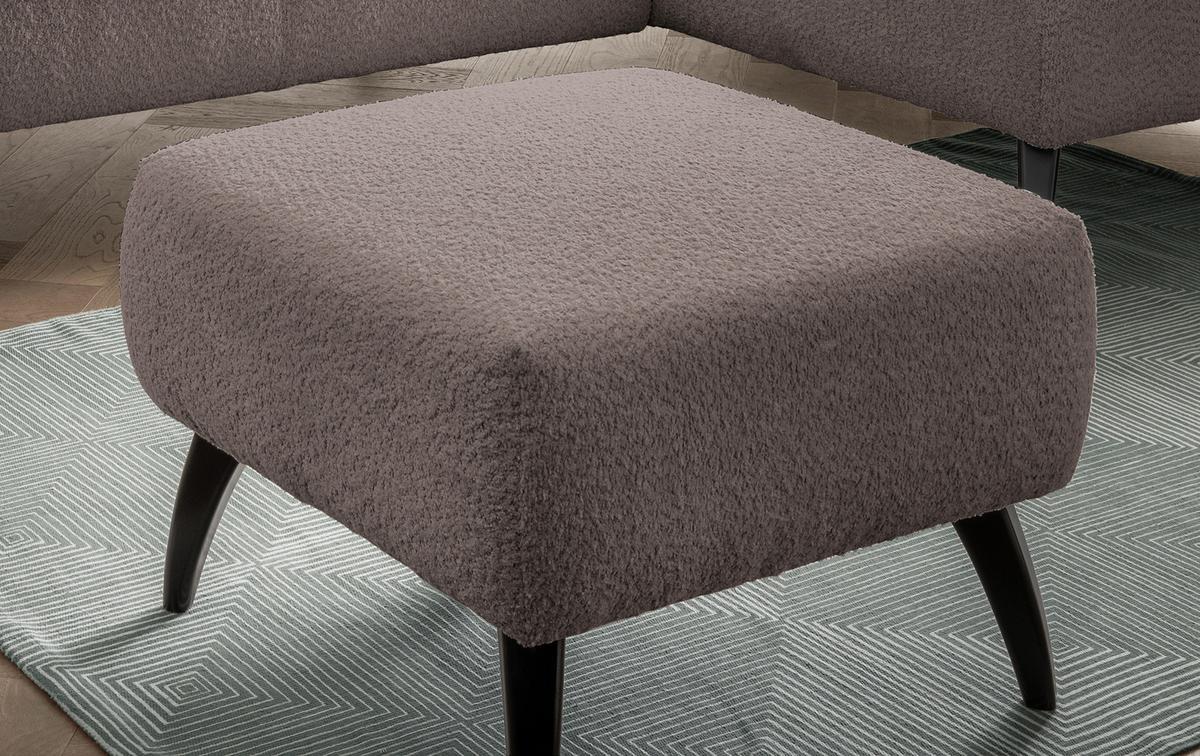 Hocker Colori Taupe H: 44 cm - Taupe/Schwarz, MODERN, Textil (66/44/66cm) - MID.YOU
