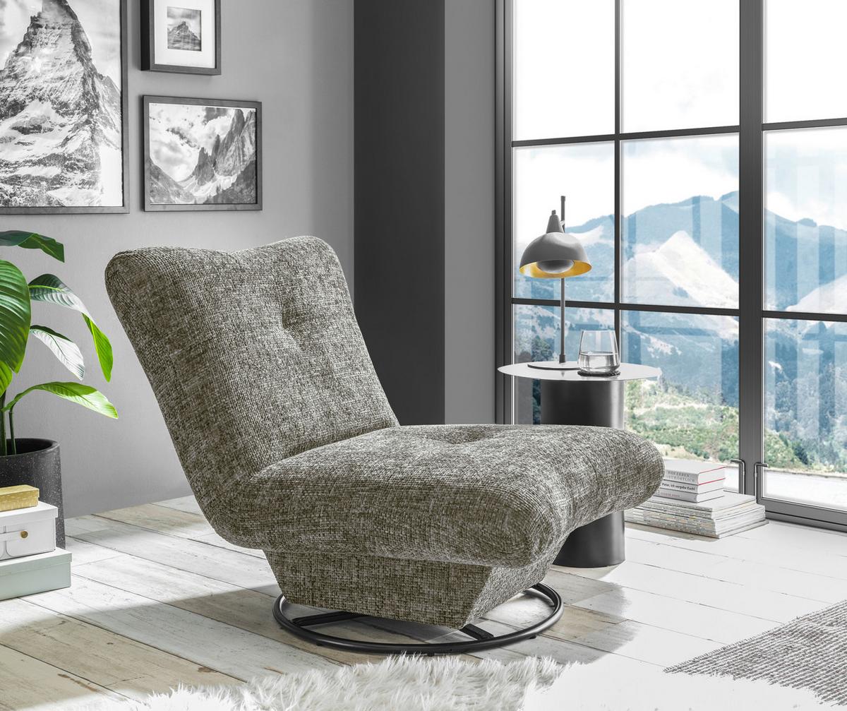 Sessel Maranello Grau B: 96 cm - Schwarz/Grau, KONVENTIONELL, Textil (96/75/93cm) - MID.YOU