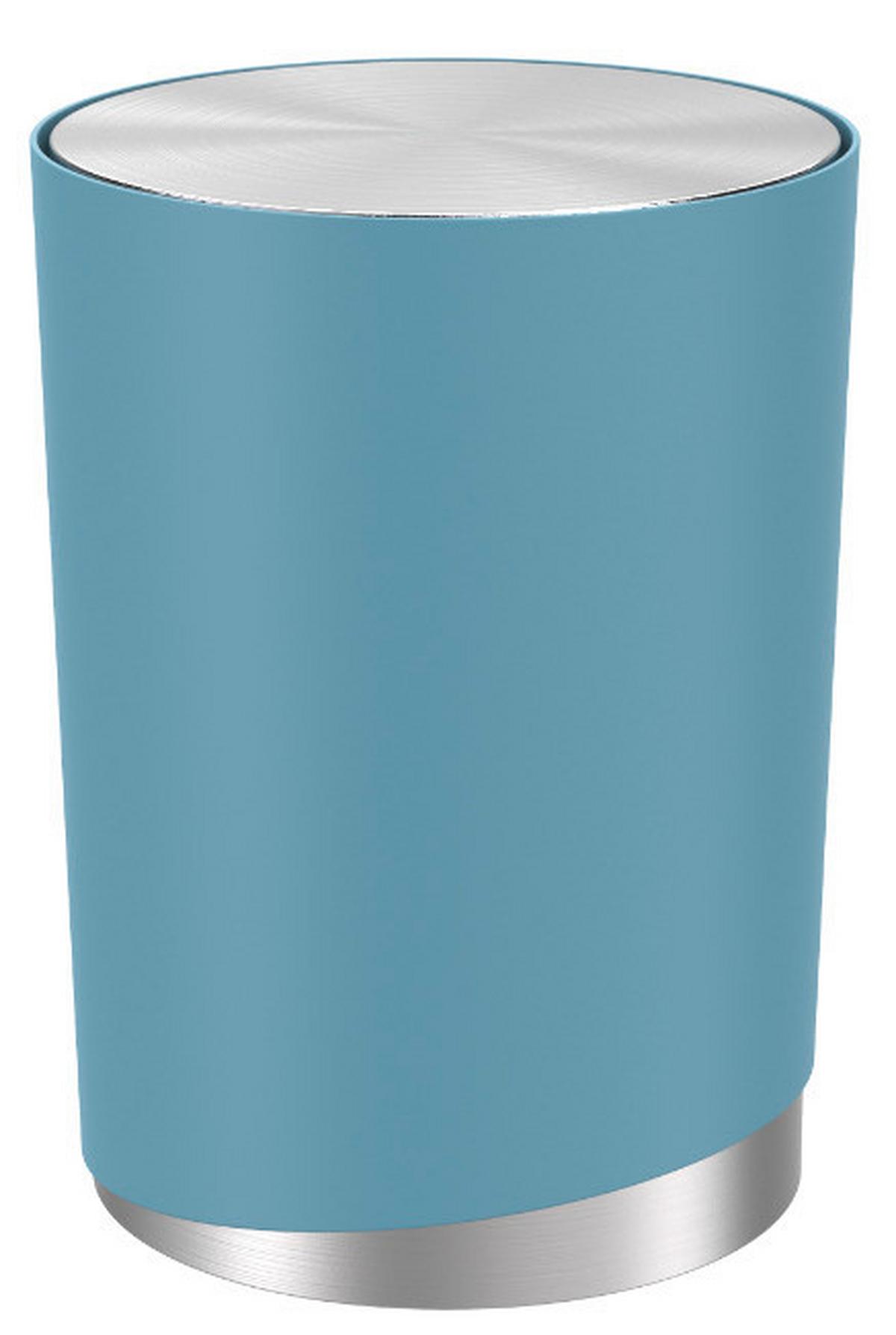 Koš na kosmetické potřeby Chris, 5l - modrá, Moderní, kov/plast (19,05/25,4cm) - Premium Living