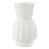 Vase Glint Weiß B: 24,5 cm - Weiß, Basics, Metall (24,5/41/24cm)
