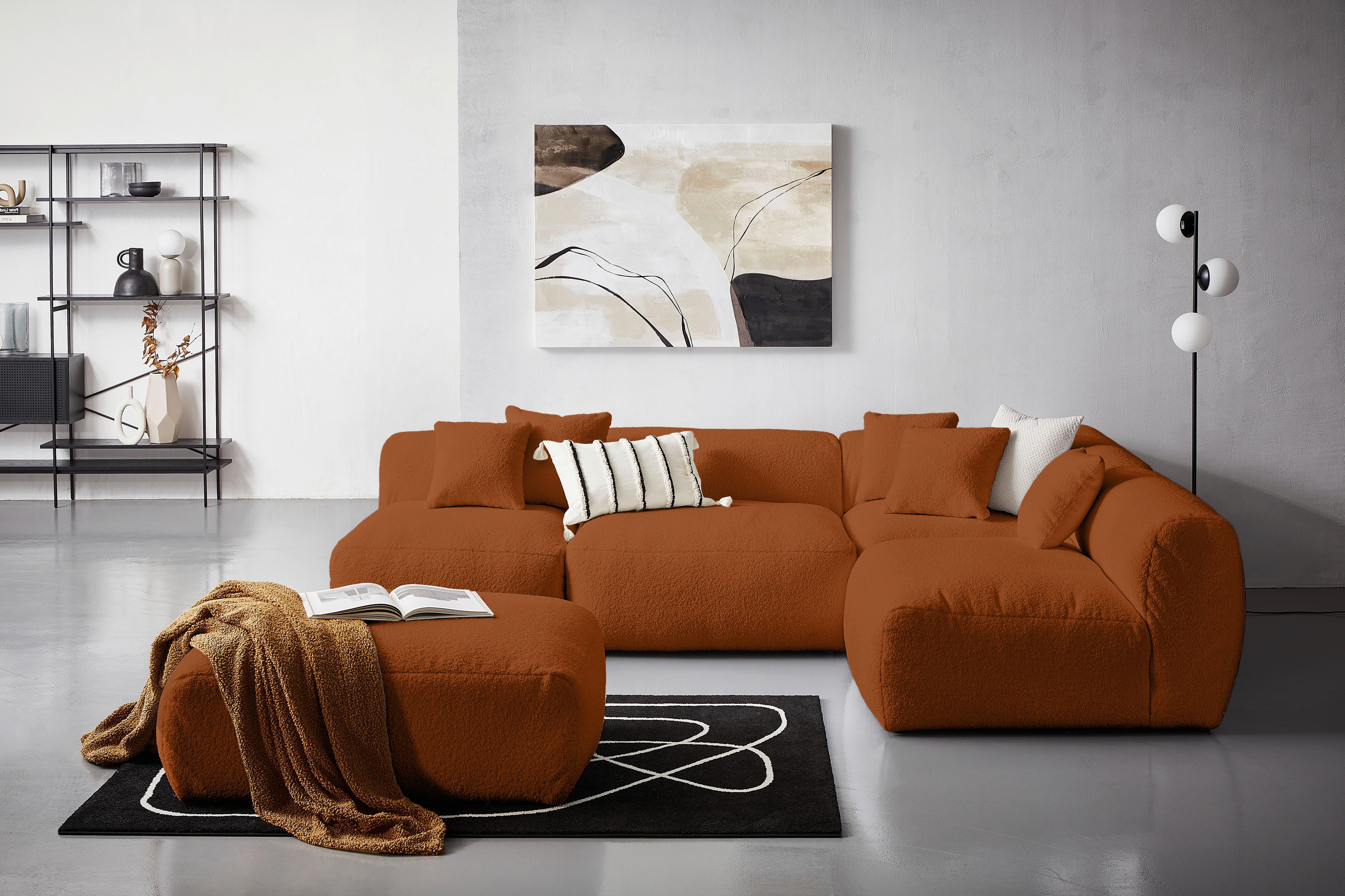 Modul Sofa Bloom B: 82 Cm Rostfarben - Rostfarben, Trend, Textil (82/45/122cm) - Livetastic