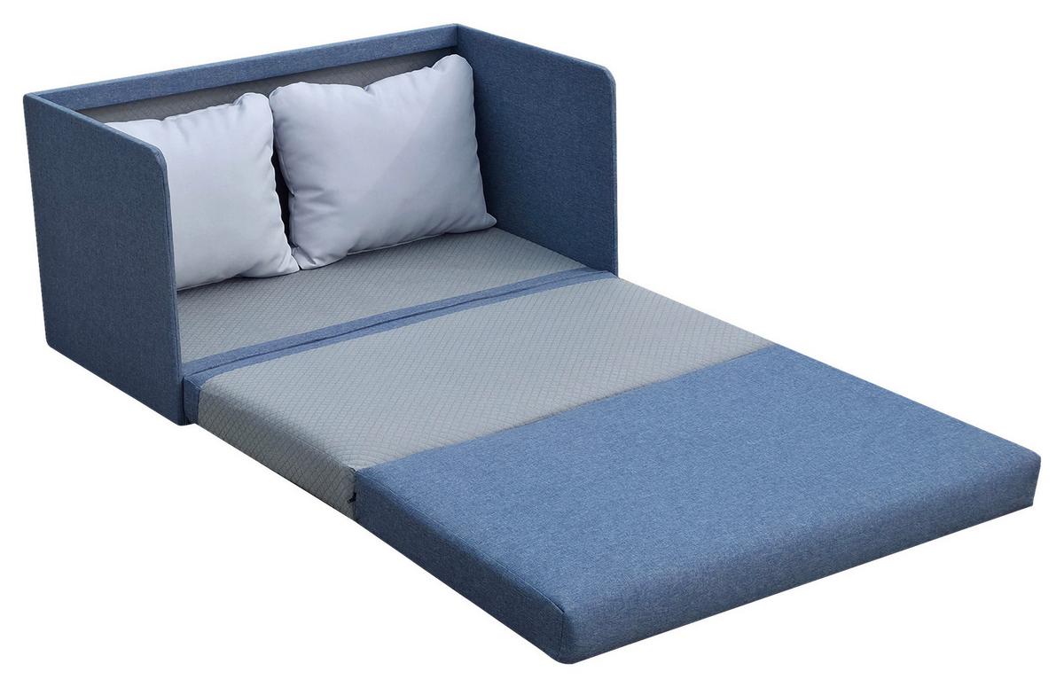 Ifjúsági És Gyermekkanapé Emma - kék/szürke, Konventionell, textil (105/55/60cm)