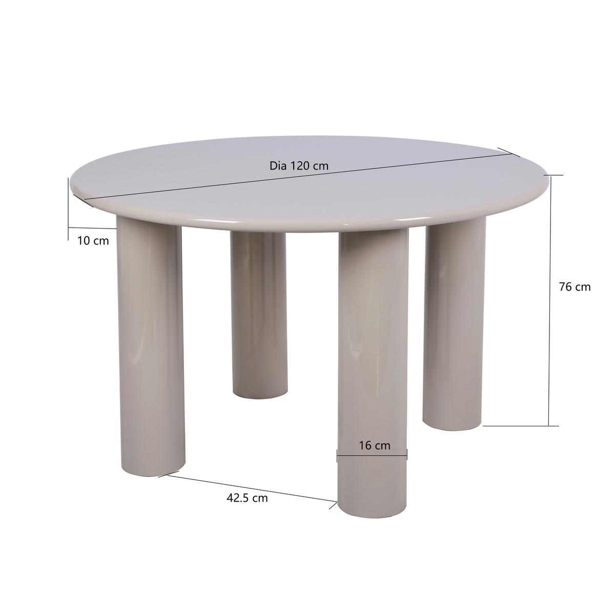 JÍDELNÍ STŮL NORA -TREND- - kašmírová, Moderní, kompozitní dřevo (120/76/120cm) - Mömax