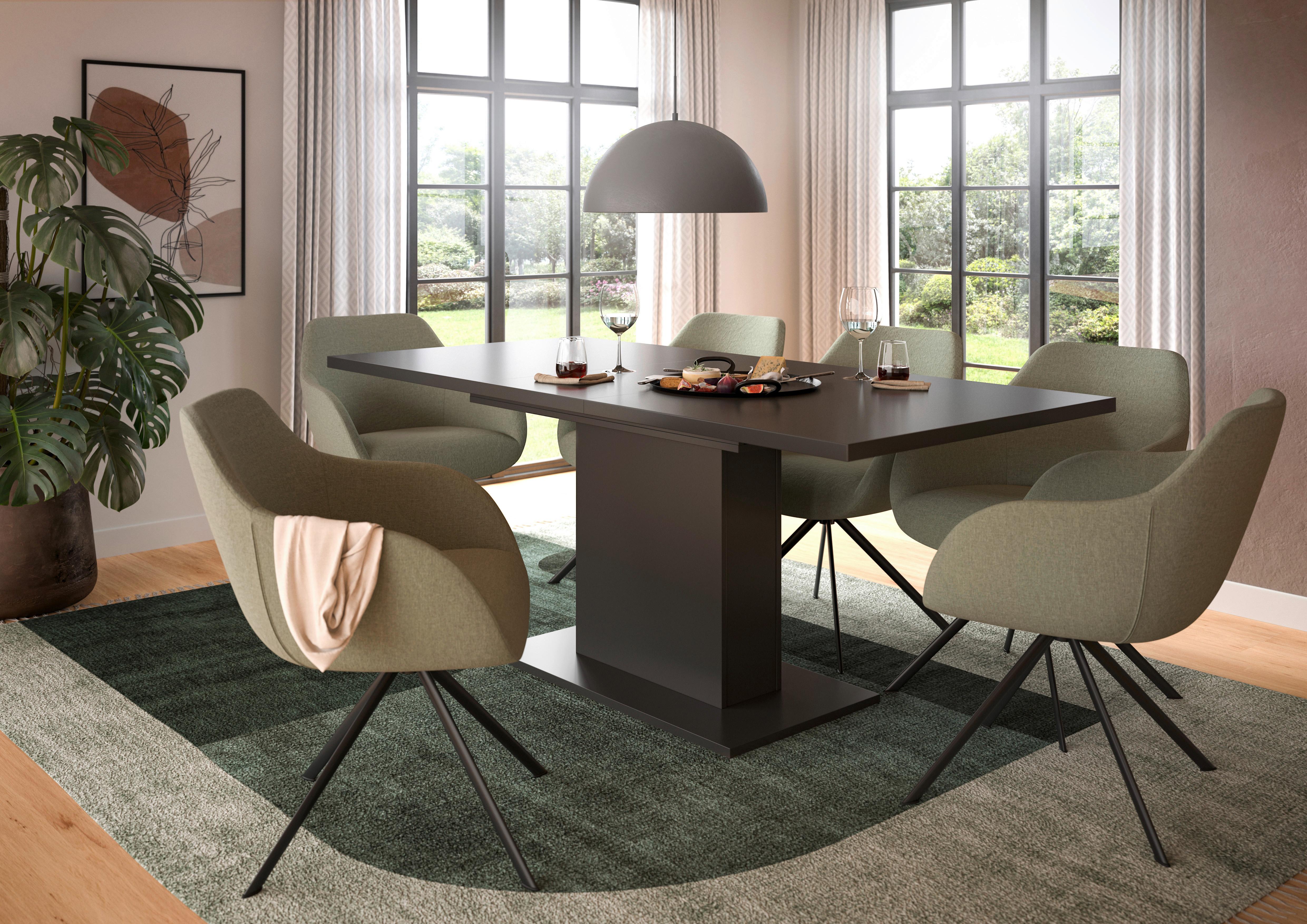 Ausziehtisch Marlon 150 Az Melamin Grau, B:150-190 Cm - Grau, KONVENTIONELL, Holzwerkstoff (150-190/76/90cm)