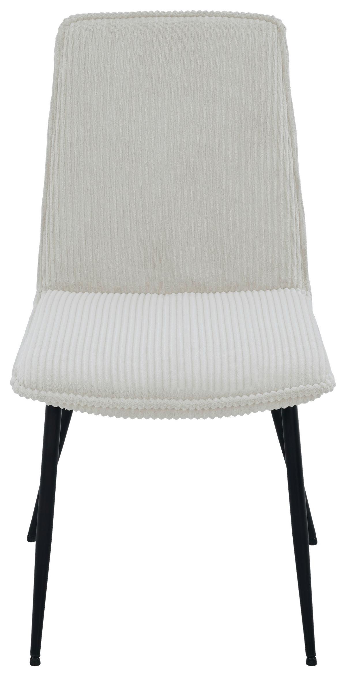 Vierfußstuhl Lorenzo Beige/Schwarz B: 47 cm - Beige/Schwarz, MODERN, Textil/Metall (47/91/61,5cm) - Livetastic