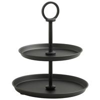 Poschodový stojan GLAMOUR - čierna, Modern, kov (20,3/23,5cm) - Mömax