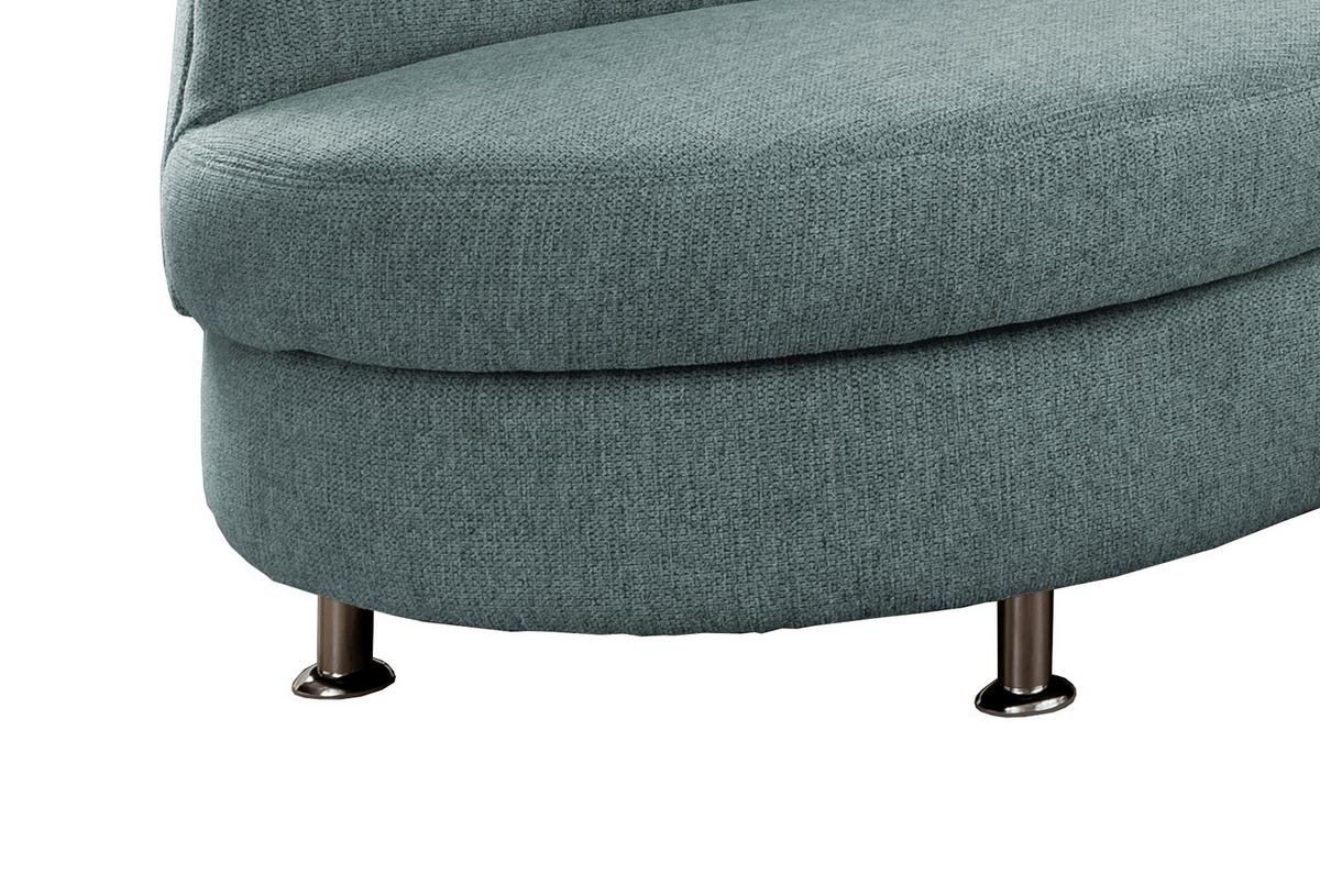 Ecksofa Mit Relaxfunktion Parole Blau Chenille - Chromfarben/Blau, MODERN, Textil (236/275cm) - Livetastic