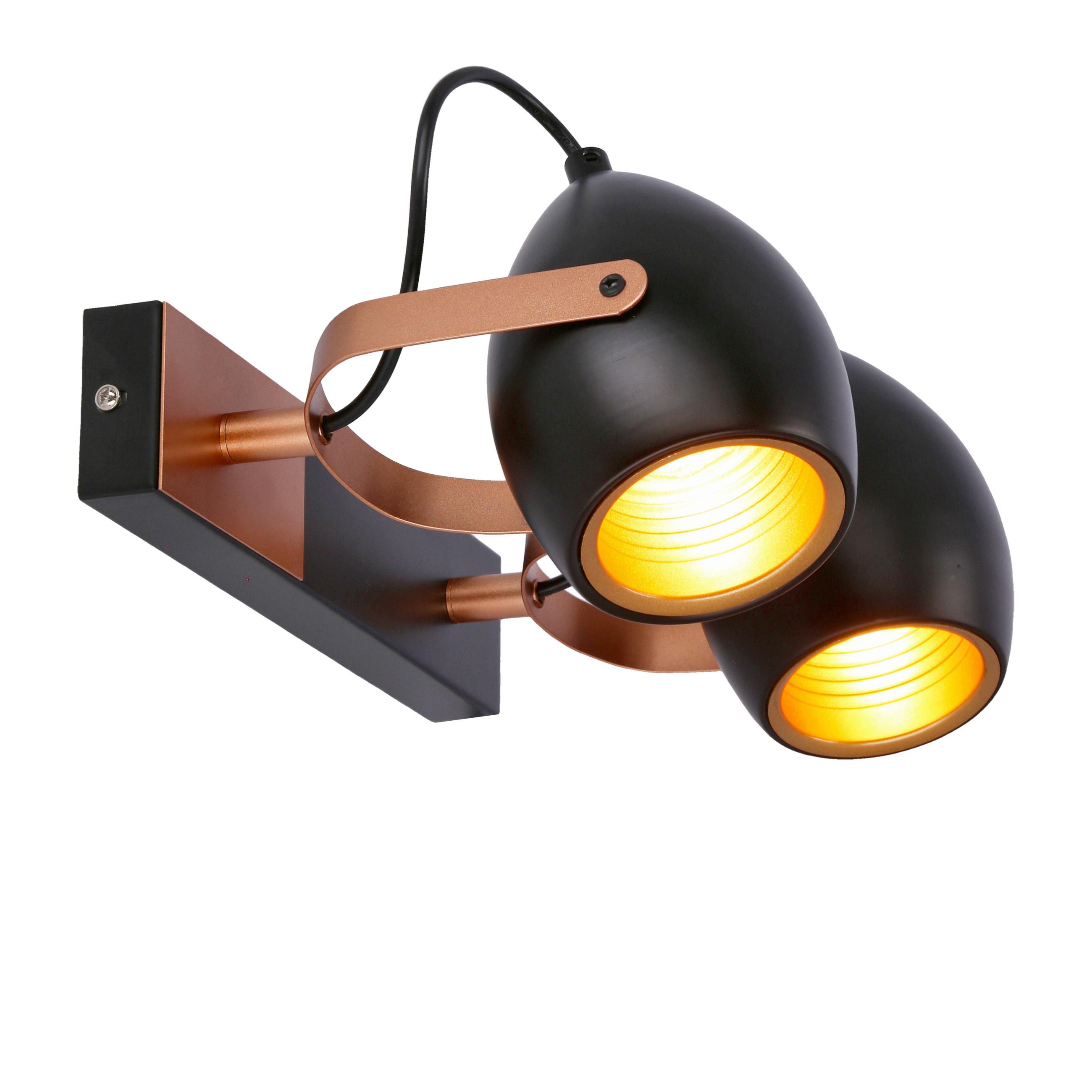 DECKENSTRAHLER 92-81797 - Schwarz, Design, Metall (30/23/18cm)