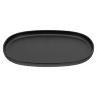 Servierplatte Uno Keramik Schwarz D: ca. 33 cm - Schwarz, Trend, Keramik (33cm) - Creatable