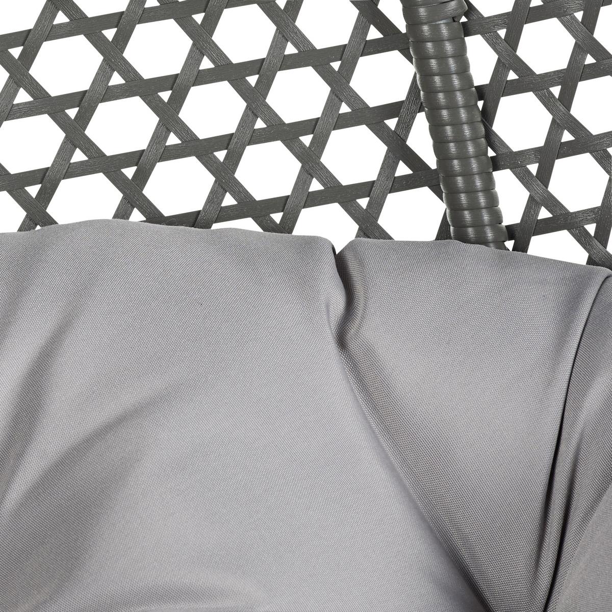 Závesné kreslo Bari - sivá/svetlosivá, Modern, kov/textil (130/201/116cm) - Bessagi Garden