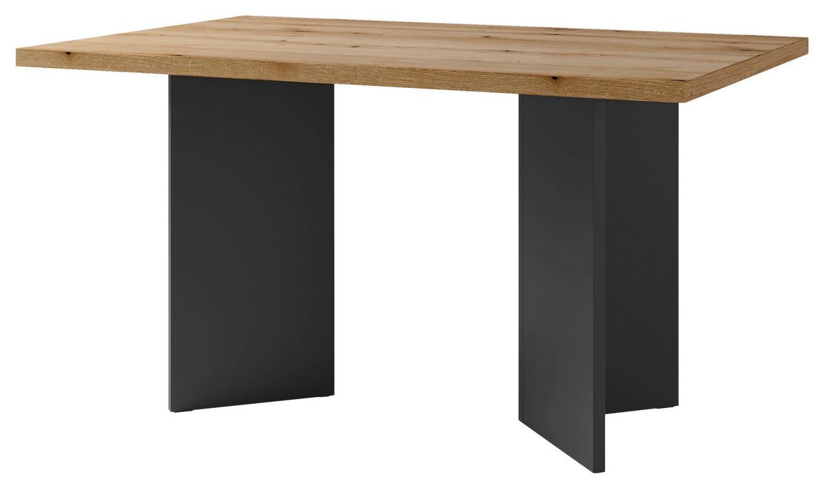 Esstisch Marten - Eichefarben/Anthrazit, MODERN, Holzwerkstoff (138/90/75,5cm) - MID.YOU