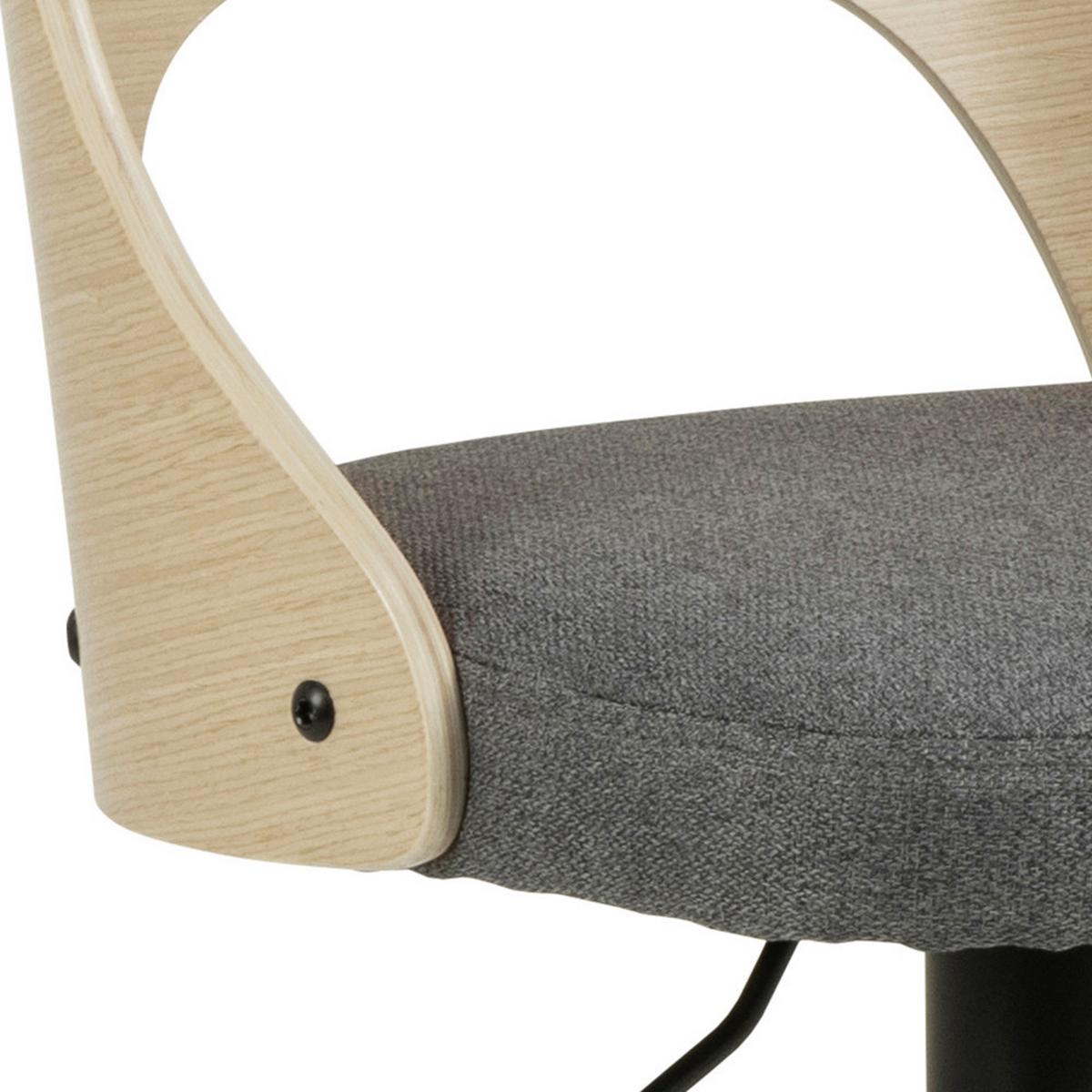 Barová židle LUCY - barvy dubu/černá, Design, kov/dřevo (47/113/51cm) - Mömax