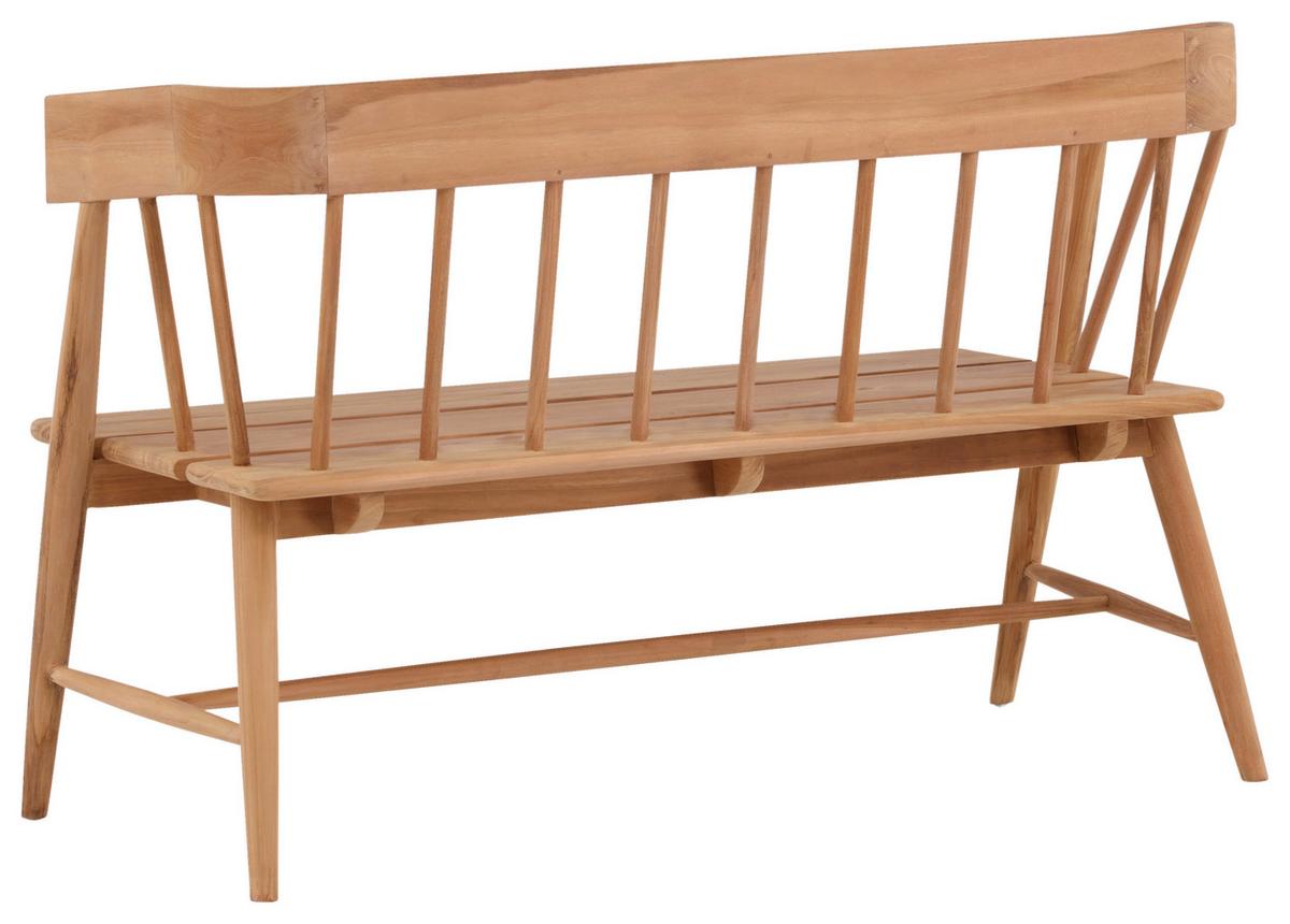 Gartenbank Teakholz 2-Sitzer Split - Teakfarben, KONVENTIONELL, Holz (58/85/132cm) - Gardenson