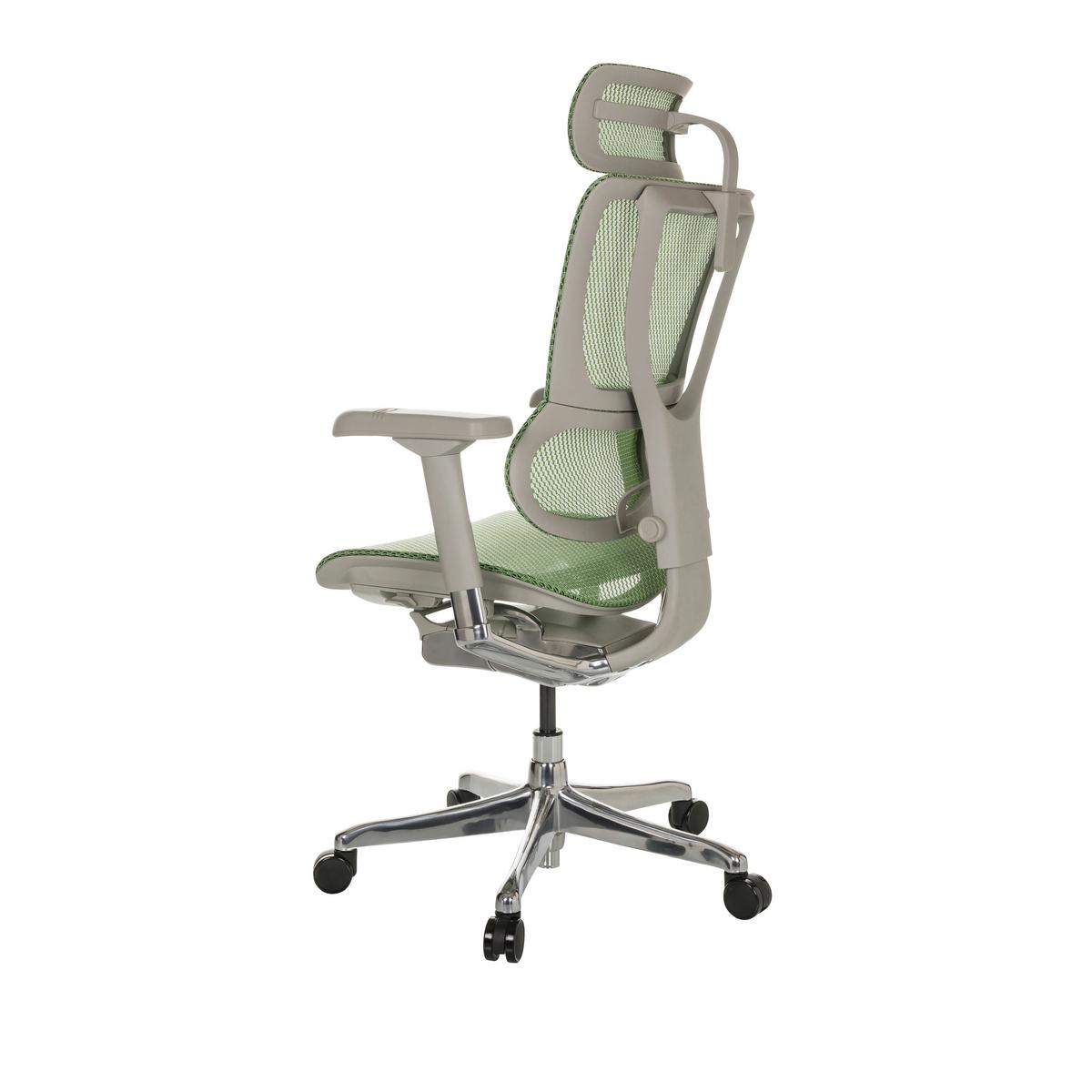 Drehstuhl Ergohuman Slim I G - Silberfarben/Grau, Basics, Kunststoff/Textil (69/116-138/66cm) - MID.YOU