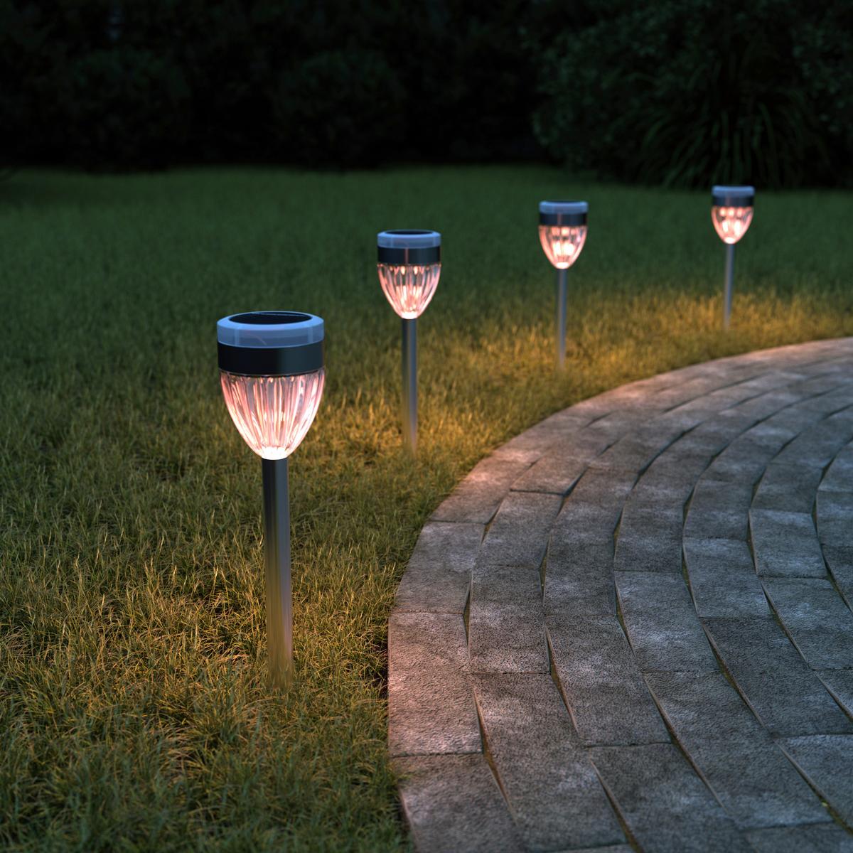 Solární světlo SECHSER - černá/barvy nerez oceli, Romantický / Rustikální, kov/plast (6/36,5cm) - Mömax