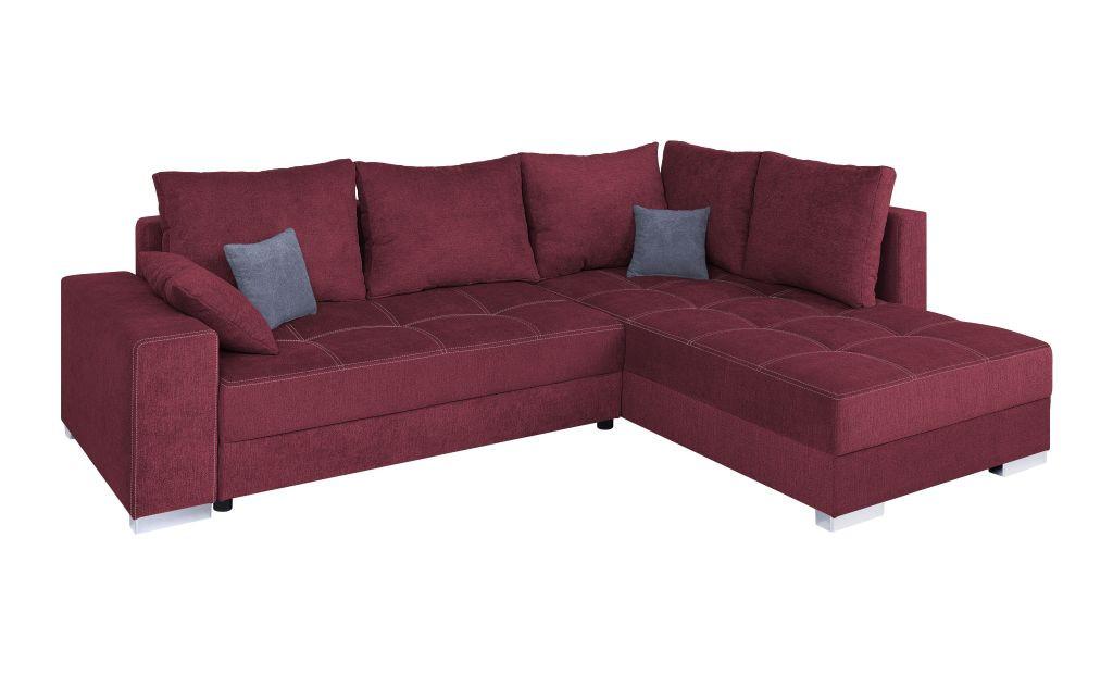 Sedačka LARS, obojstranná, bobulová / antracitová - bílá/černá, Design, textil/plast (260/218cm)