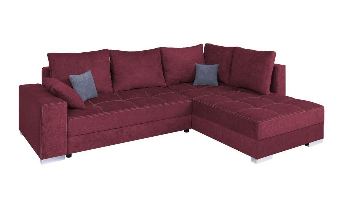 Sedačka LARS, obojstranná, bobulová / antracitová - bílá/černá, Design, textil/plast (260/218cm)
