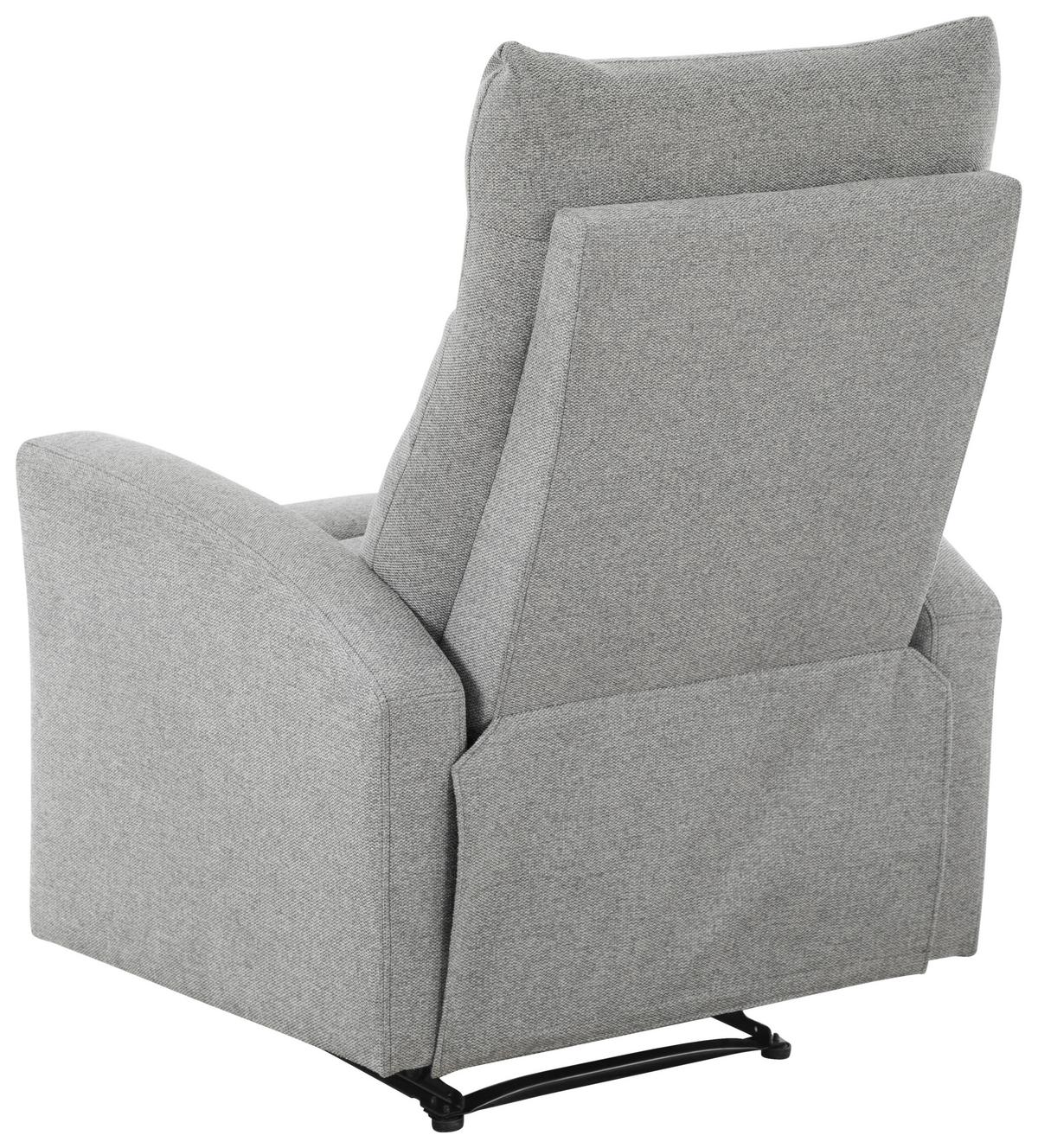 Sitzgarnitur 3-tlg. Nuvia Mit Relaxfunktion Grau - Schwarz/Grau, Design, Textil - Livetastic