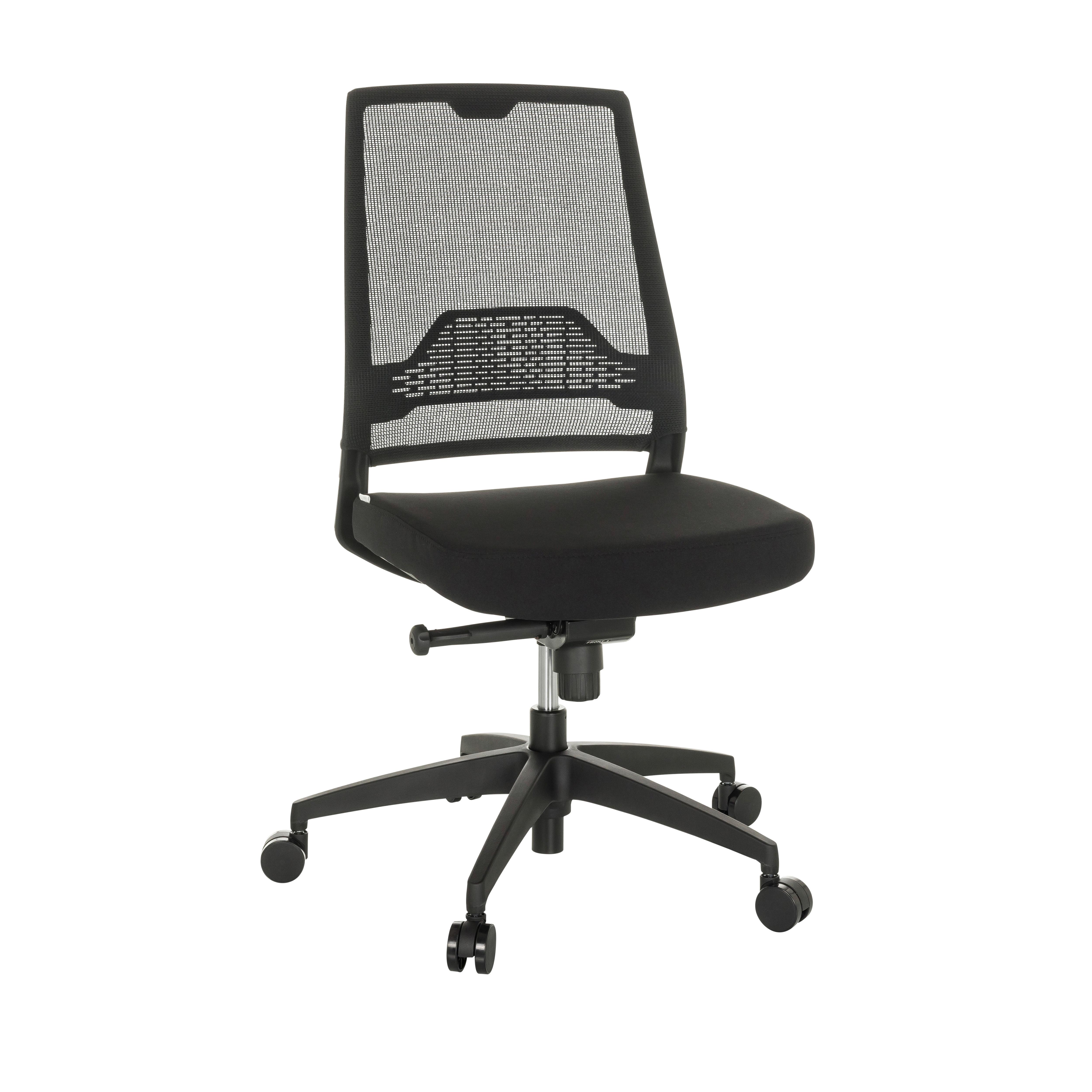 Drehstuhl Porto Eco I - Schwarz, Basics, Kunststoff/Textil (49/98-107/60cm) - MID.YOU