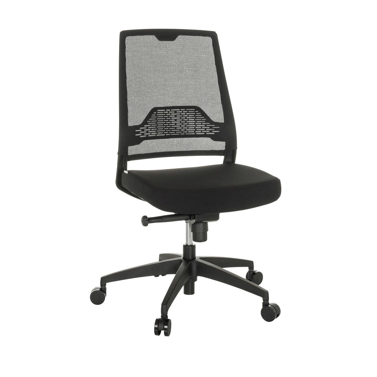 Drehstuhl Porto Eco I - Schwarz, Basics, Kunststoff/Textil (49/98-107/60cm) - MID.YOU