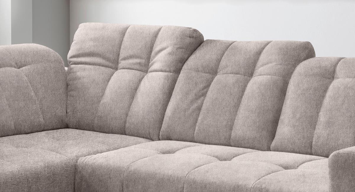 Ecksofa Mit Usb Anschluss Sano, Taupe, S: 200x261 Cm - Taupe/Schwarz, MODERN, Textil (200/261cm) - Livetastic