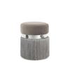 Pouf Bruih Samt Grau D/H: ca. 38/45 cm - Silberfarben/Grau, Basics, Holzwerkstoff/Textil (38/45/38cm) - Kayoom