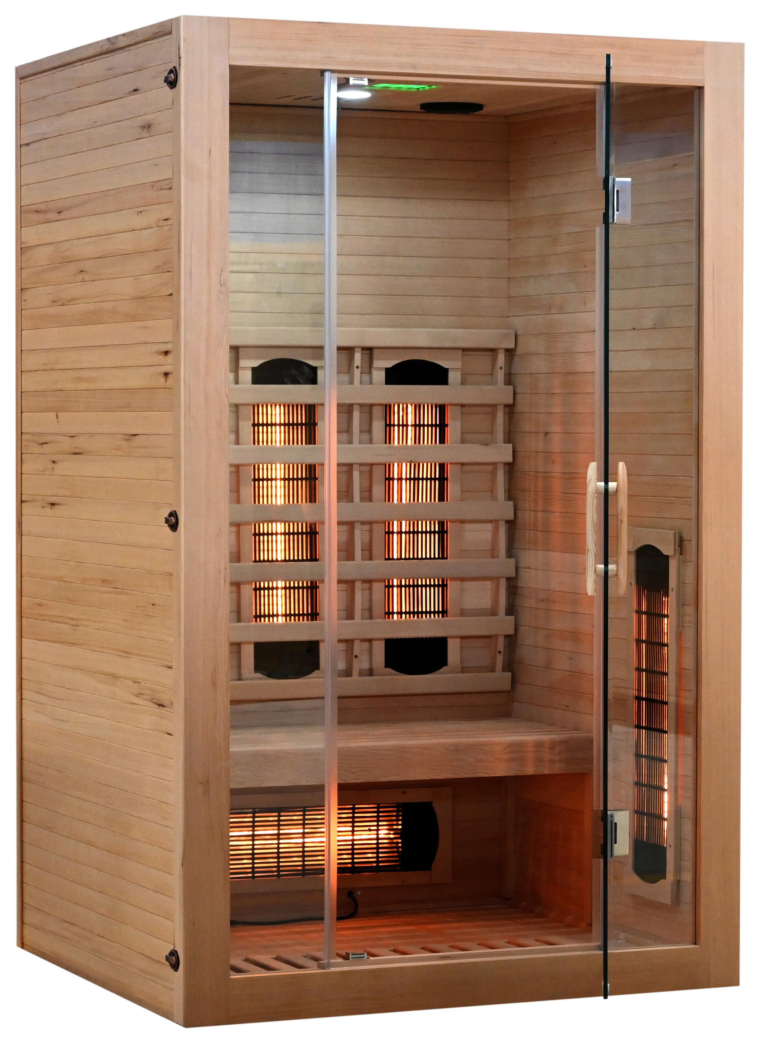 Infrarotkabine 2 Personen 120x105x190 cm Malmö Hemlock - Naturfarben, Basics, Holz (120/105/190cm)
