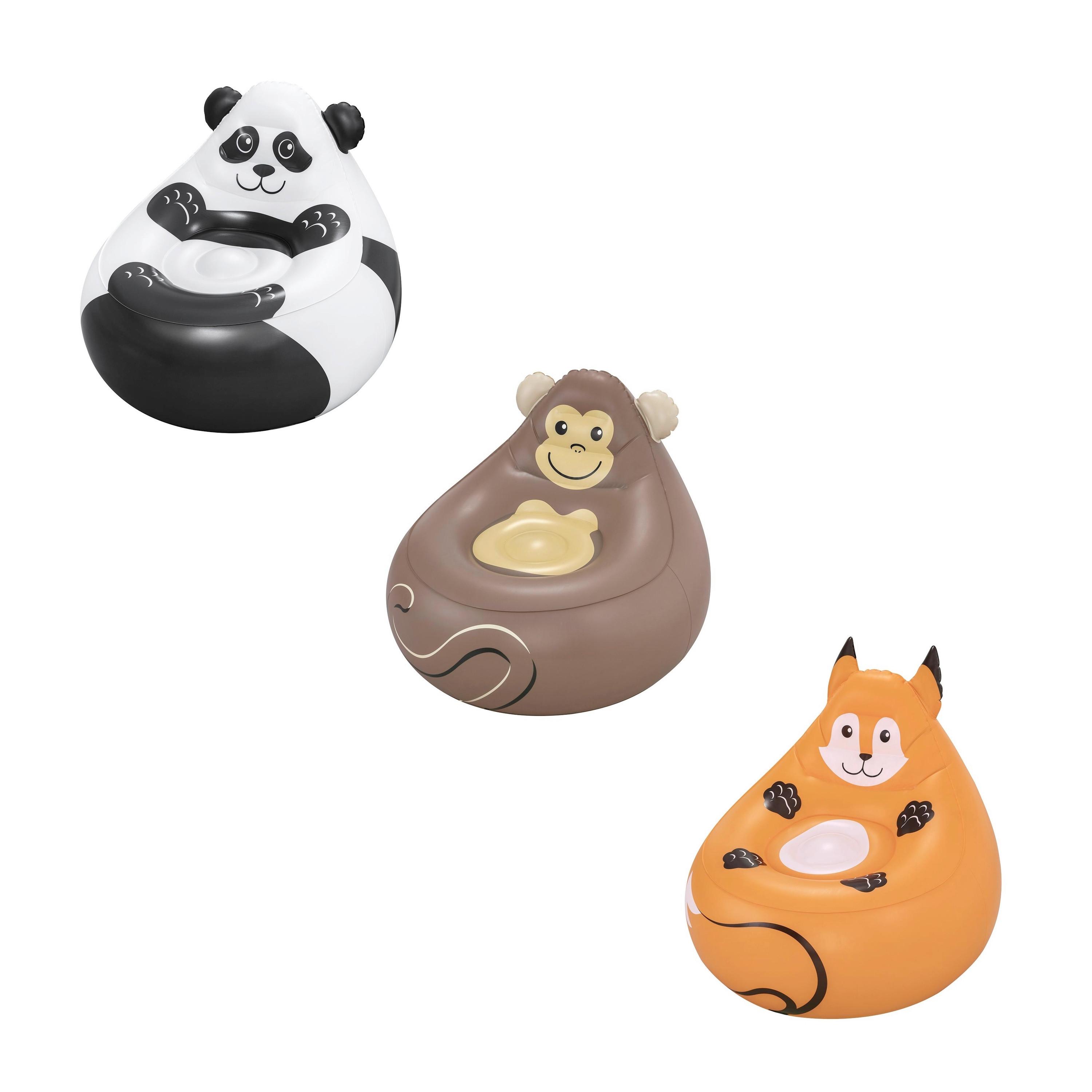 Luftsessel Sandro - Schwarz/Braun, KONVENTIONELL, Kunststoff (72/72/64cm) - Bestway