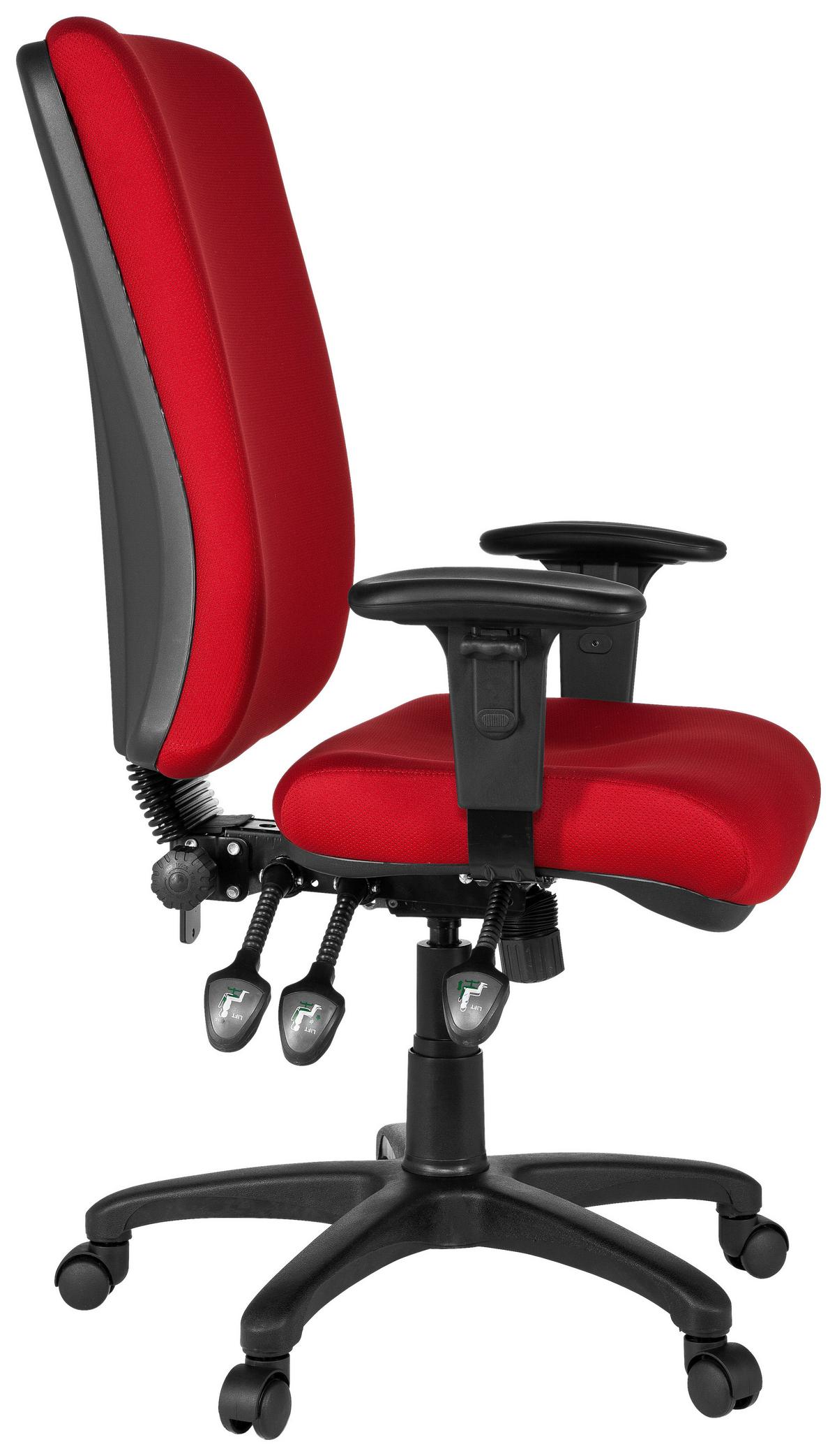 Bürostuhl Zenit High Rot bis 120 kg - Rot, Basics, Kunststoff/Textil (56/130/45cm) - MID.YOU
