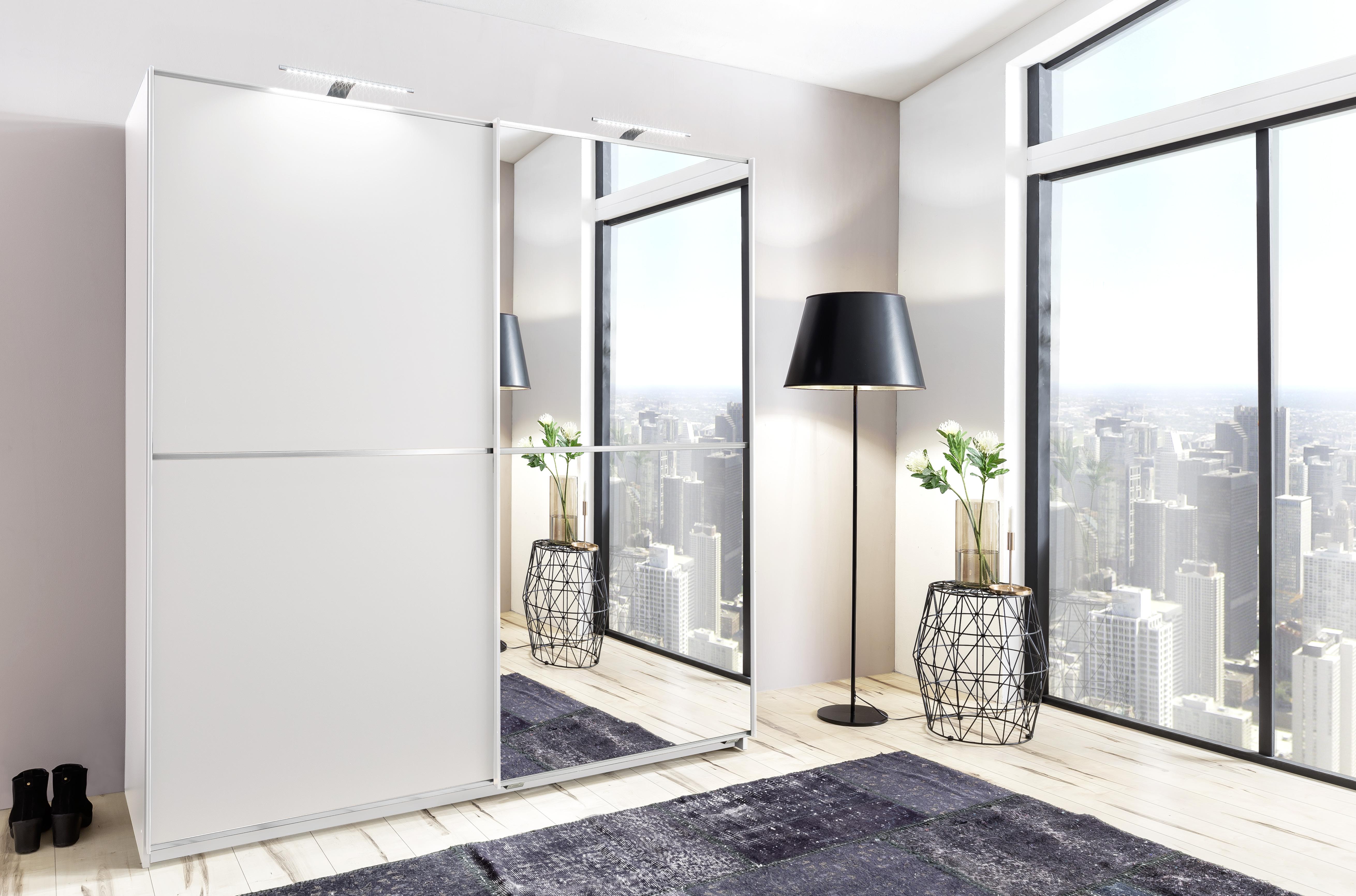 Schwebetürenschrank Baden Weiß Zimmer