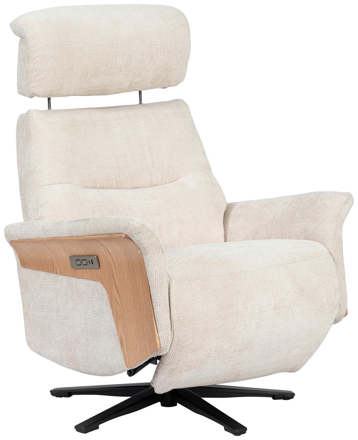 Fernsehsessel Rio - Eichefarben/Beige, MODERN, Holz/Textil (75/106/87cm)