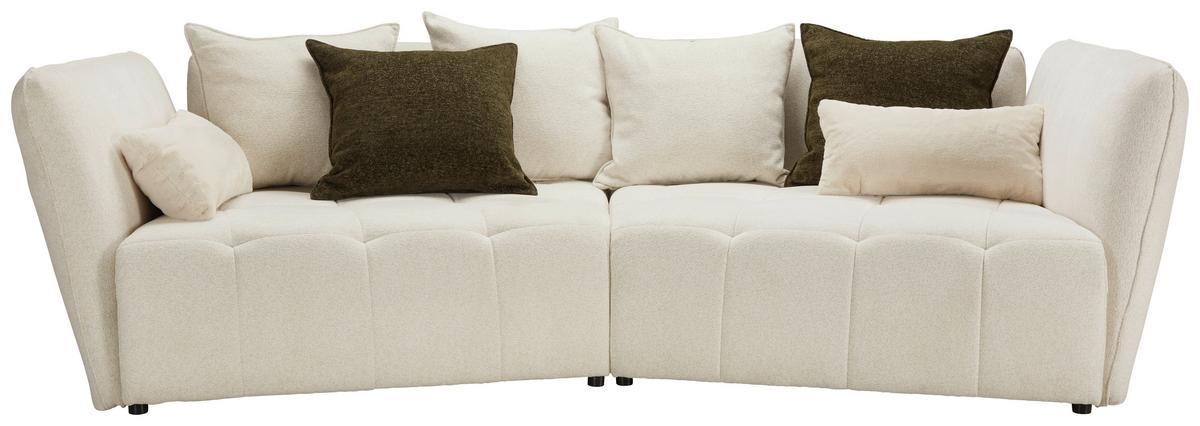 Veľká pohovka SOFI, krémová - čierna/krémová, Modern, textil (294/93/152cm) - Premium Living