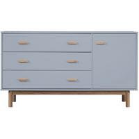 Sideboard Melanie Grau Eichefarben - Eichefarben/Grau, Design, Holzwerkstoff (144/80/44cm) - MID.YOU