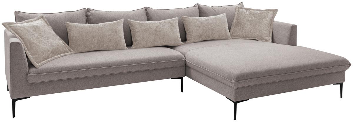 Ecksofa Piazza Taupe S: 321x187 Cm - Taupe/Beige, Design, Textil (321/187cm) - Livetastic