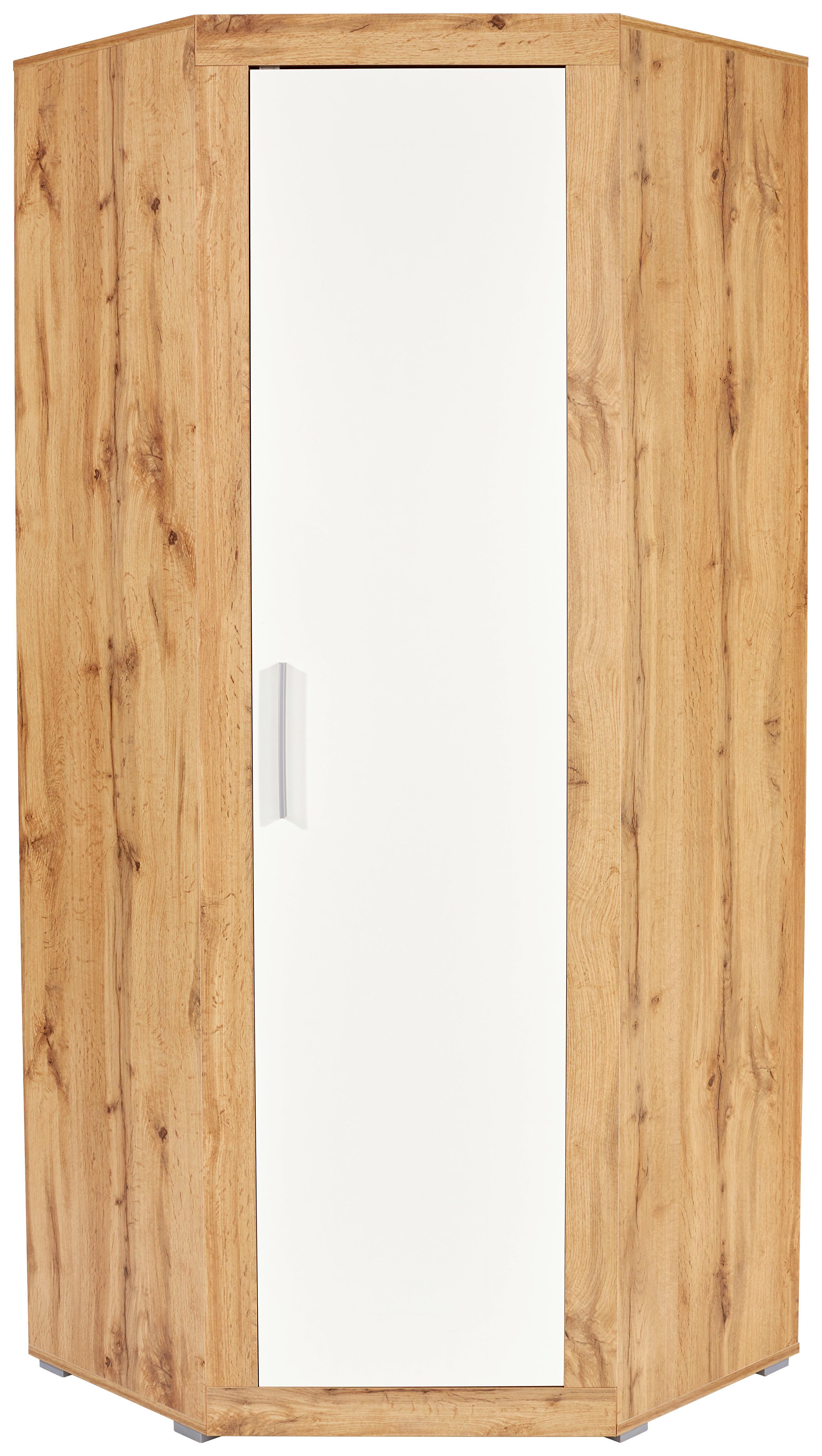 Eckschrank Frame B:81cm Wotan Eiche Dekor/ Weiß - Weiß, KONVENTIONELL, Holzwerkstoff (81/200/81cm)