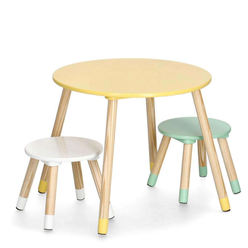 Kindersitzgruppe 13533 - Weiß/Kieferfarben, Basics, Holz/Holzwerkstoff (60/60/45cm) - Zeller Present