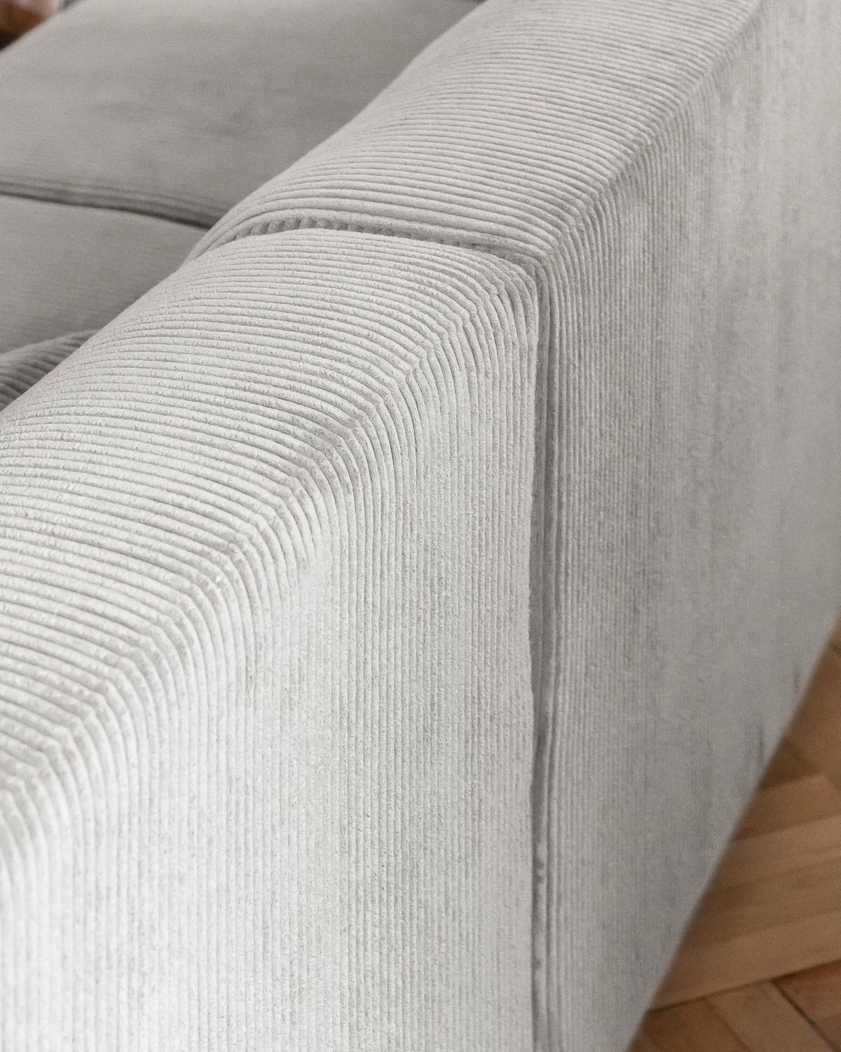 Ecksofa Cuddly Mia Beige S: 260x165 cm - Beige/Schwarz, Textil (260/165cm) - MID.YOU