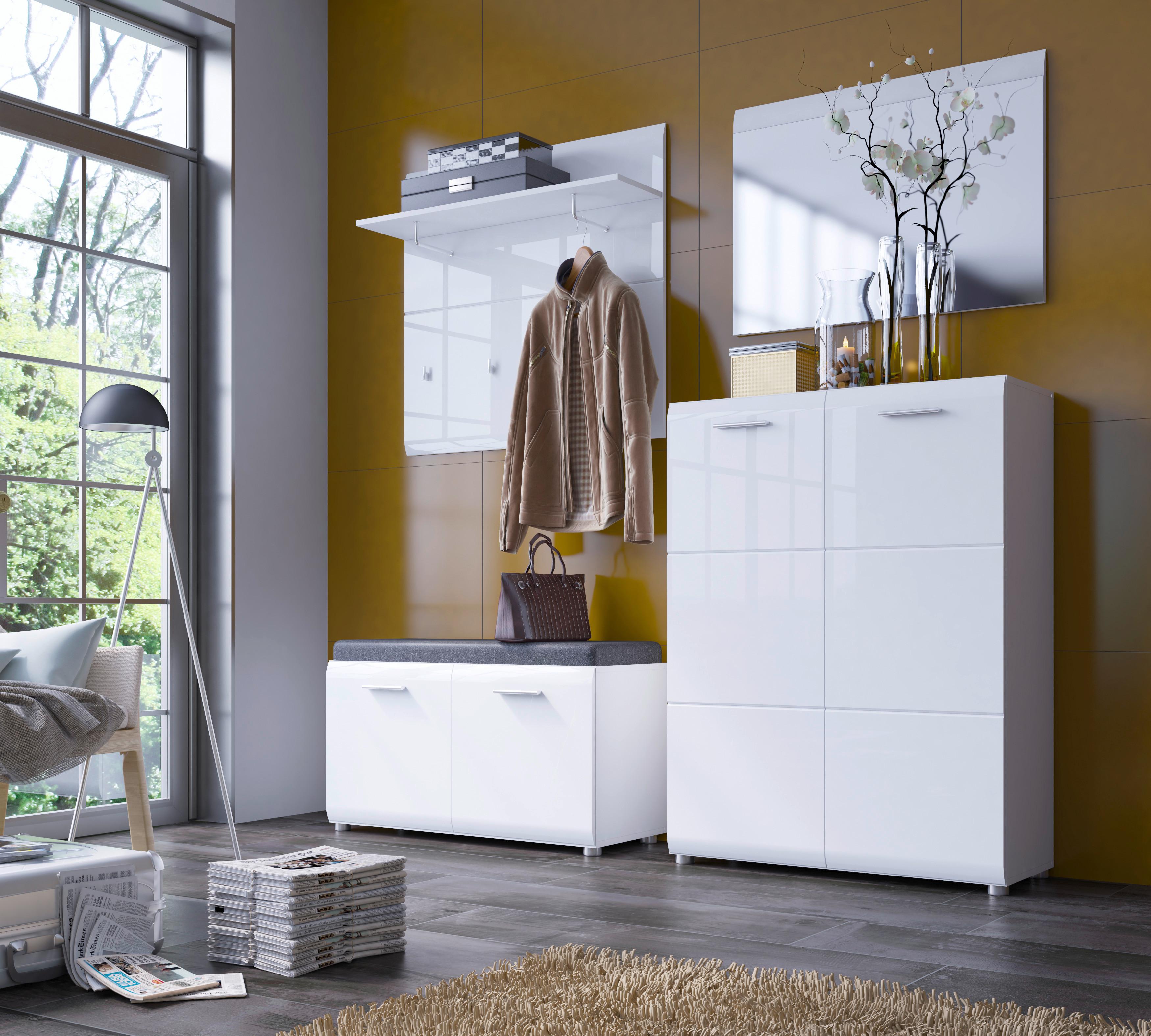 Spiegel Merano Weiß B: 87 Cm - MODERN, Glas/Holzwerkstoff (87/63/1,9cm)