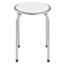 Hocker Raki - Alufarben/Weiß, MODERN, Metall (39/45cm) Hocker Raki - Alufarben/Weiß, MODERN, Metall (39/45cm)