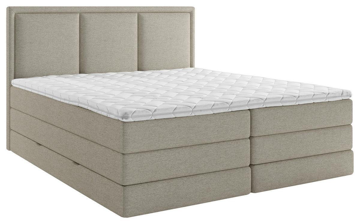 Boxspringbett mit Topper 180x200 cm Swing II K - Schlammfarben, Design, Textil (180/200cm) - MID.YOU