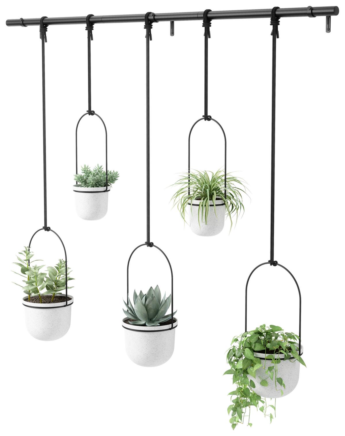 KVETNÍK TRIFLORA  5 - čierna/biela, Design, kov/plast (18,4/94,6/137,8cm) - Umbra