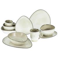 Kombiservice Cloudy Sand 2 Personen Geschirr Set - Sandfarben, Trend, Keramik (34/29,5/36cm) - Creatable