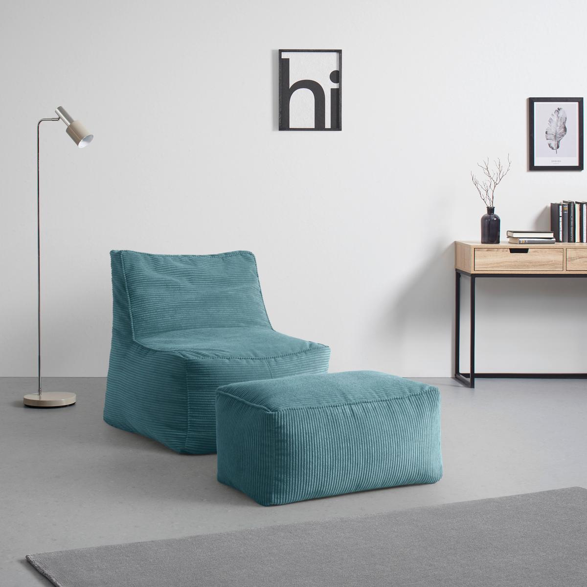 Sedací vak CAROLINE, petrolej.manšestr, max. 90 kg - petrolej, Moderní, textil (75/84/88cm) - Mömax